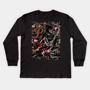 Dangers in the Forest IX Kids Long Sleeve T-Shirt